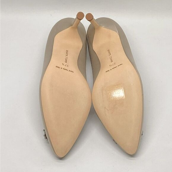 Manolo Blahnik Hangisi 70 Embellished Satin Pumps size 37.5 - Picture 11 of 12